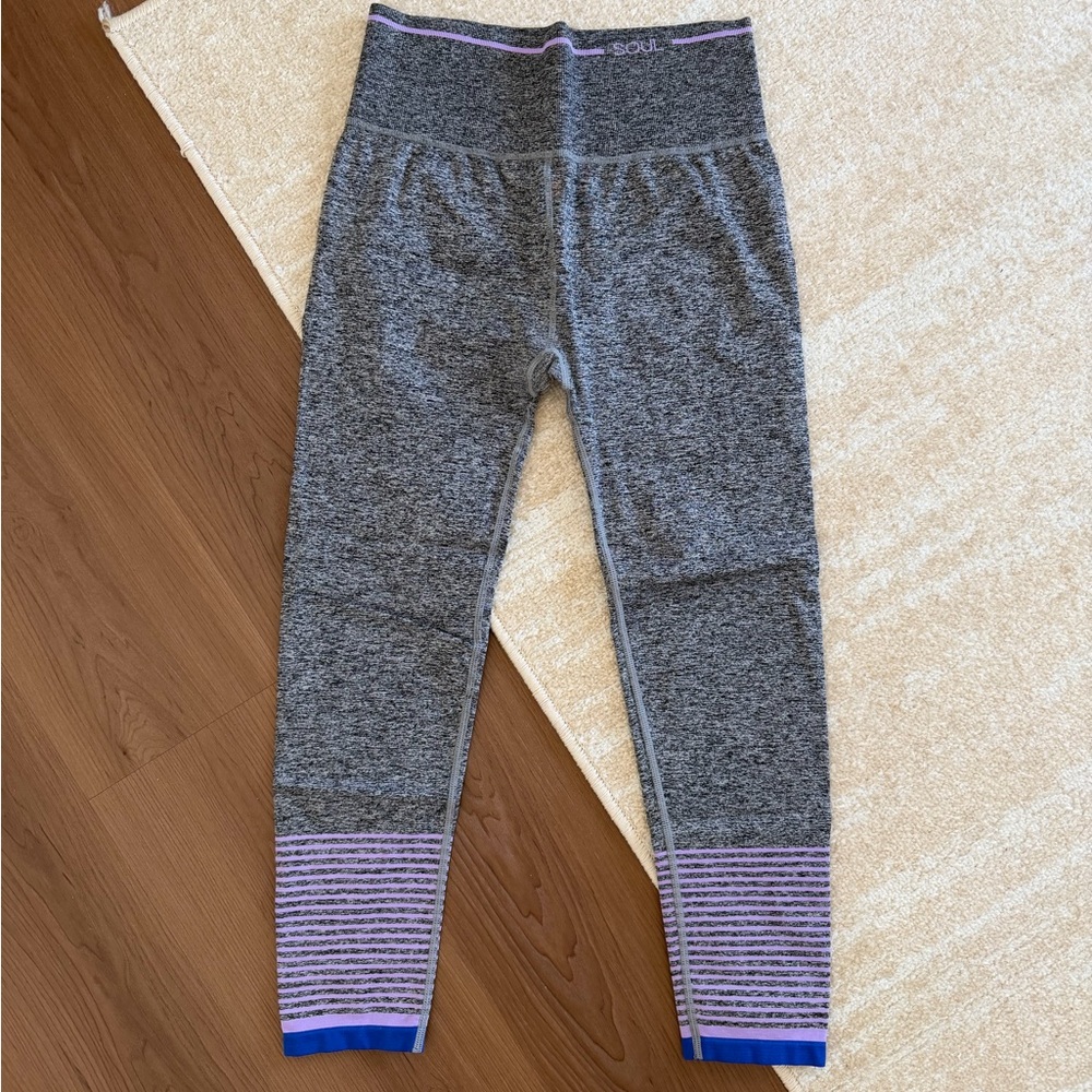 Gray and Purple Leggings